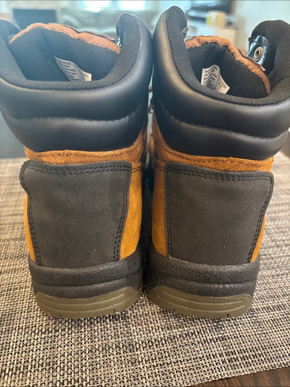 Brahma Tan Suede Work Boots 7.5 womens Black & safety toe oil resist waterproof - Picture 13 of 15